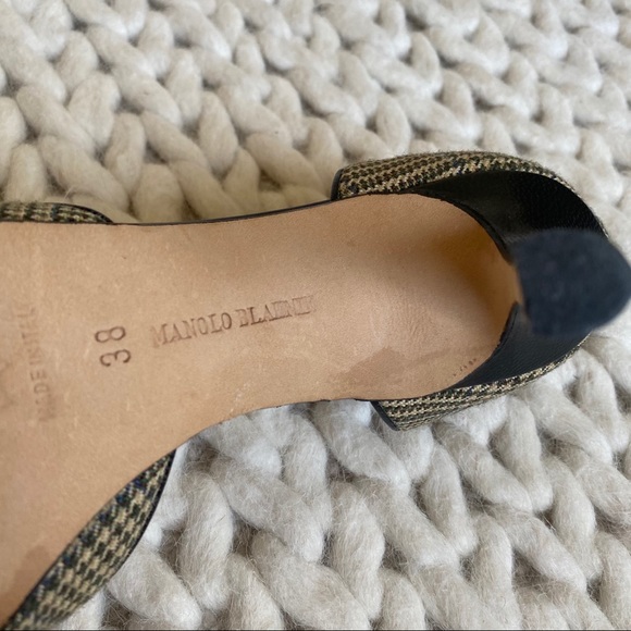 Manolo Blahnik Glen Plaid d’orsay pumps size 38 - Picture 7 of 7